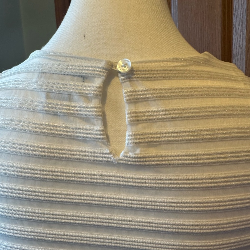 Tommy Hilfiger White Sleeveless Mini Dress Womens Size 12/14 EUC - Picture 7 of 16